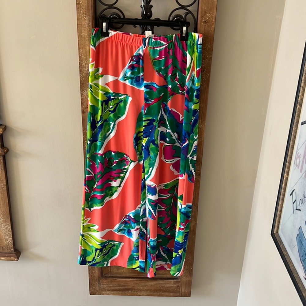 Chico’s Plazzo Pant coral/tropical